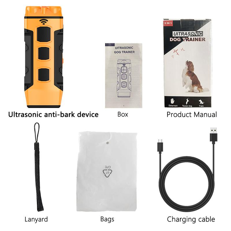 Dog Bark Deterrent Device Stops Bad Behavior - No Need Yell or Swat, Just Point to a Dog, Hit the Button - Long-Range Ultrasonic